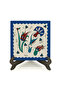 Ottoman Iznik Tile Pattern Printed Wooden Tabletop - 2