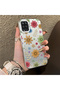 Samsung Galaxy A12/M12 Compatible Colorful Multicolor Daisy Plants Retro Hand Drawn Flower Print