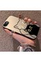 iPhone 7/8/Se 2020 2022 Compatible Simple Striped Cute Black Cat Impact Wear-Resistant Art Print - 2