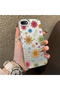 iPhone 7/8/Se 2020 2022 Compatible Colorful Multicolor Daisy Plants Retro Hand Drawn Flower Print