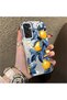 Samsung Galaxy M15 Compatible Yellow Lemon Blue Leaf White Small Flower Shock Absorbing Protection