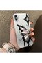 iPhone XS Max Compatible Cool Ink Pink White Butterfly Star Simple Style Shock Absorbing