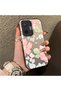 Poco F7 Compatible Fresh Pink White Flower Ivy Full Surrounding Elegant Shockproof Printing