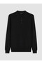 Ozmarka New Season Black Polo Collar Men's Knitwear Sweater - 5