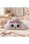 Gray Cloud Pillow-2 with Cute Face Design - Decorative Pillow for Baby and Children's Room 34.5X22 cm
