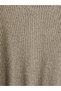 Ozmarka New Season Brown Crew Neck Ribbed Men's Knitwear Sweater - 7
