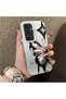 Samsung Galaxy S25 Plus Compatible Cool Ink Pink White Butterfly Star Simple Style Shock Absorbing