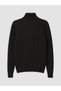 Ozmarka New Season Black Turtleneck Patterned Men's Knitwear Sweater - 5