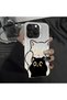 Samsung Galaxy S24 Plus Compatible Simple Striped Cute Black Cat Impact Wear Resistant Art Print - 3