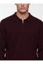 Polo Neck Half Zip Men's Knitwear Sweater - 3