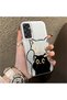 Samsung Galaxy M34 Compatible Simple Striped Cute Black Cat Impact Wear Resistant Art Print