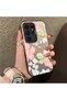 Samsung Galaxy S23 Ultra Compatible Fresh Pink White Flower Ivy Full Surround Elegant Shockproof Printing