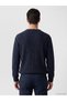 Peak New Season Navy Blue Crew Neck Ribbed Men's Knitwear Sweater - 4