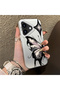 iPhone 17 Compatible Cool Ink Pink White Butterfly Star Simple Style Shock Absorbing