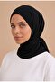 Women's Black Tie-Back Draped Lycra Stretchy Hijab Cap - Hijab Cap with Neck - Suitable for Training - Pool - Sea Use - 2