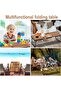 91x40cm Portable 3 Panel Folding Camping Table Wood Look Picnic Travel Table with Carry Handle - 6