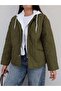Quilted Patterned Hooded Parachute Jacket - 3