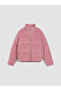 High Collar Velvet Girls' Puffer Coat