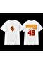 Unisex Yellow Red Lion King Design Printed White T-Shirt, Size 45