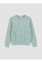 Crew Neck Embroidered Girl's Knitwear Sweater
