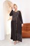Plus Size Buttoned Pleated Dress - 3