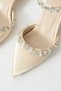 Ba04490 Ten S Women's Front Ankle Stone Evening Dress Large Size Short Classic Heeled Shoes - 3