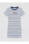 Striped Girls' Ribbed Dress - 4