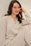 Women's Mink Uzunkol Shirt Pajama Set, 50% Cotton 50% Modal Fabric - 3