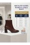 Brown Thick Heeled Non-Slip Sole Women's Boots - 4