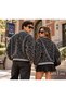 Wellsoft Fabric Lamb Feather Stand Collar Pocketed Snap-Front Unisex Jacket for Women and Men - 6