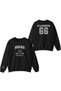 Briar Di Laurentis 66 Off Campus Printed Cotton 3 Thread Threaded Crew Neck Oversize Sweatshirt