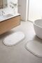 Arlen Jute 2-Piece Large Size Bath Mat Set (60X100 + 50X80 cm) |   Washable Bathroom Set - 2