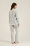 Women's Mink Uzunkol Shirt Pajama Set, 50% Cotton 50% Modal Fabric - 5