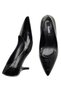 Women's Short Heeled Flat Stiletto Cracco Patterned Matte Surface Casual Heeled Shoes 14320 - 4