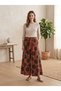 Women's High Waist Belted Wide Leg Polka Dot Velvet Textured Trousers - 2