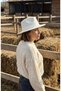 Women's Cashmere Cowboy Hat Wide Brim Fedora Belted Winter Stylish Hat Country Vintage Style Hat - 6