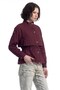 Women's Garnished Waist Gathered Lace Detailed Short Trench Coat - Burgundy