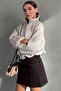 Beige Cashmere Bomber Women's Jacket Mg2902 - 3