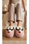 Women's Plush, Soft, Winter House Slippers with Penguin Figure - 7
