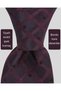 Burgundy Square Patterned Black Silk Tie – 8 cm Wide - 2