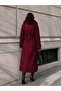 Fur Collar Detailed Belted Long Cashmere Coat - 2