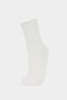 F5602Axgn157 Green Women's 5-Piece Cotton Long Socks - 6