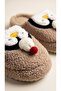 Women's Plush, Soft, Winter House Slippers with Penguin Figure - 6