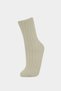 F5602Axgn157 Green Women's 5-Piece Cotton Long Socks - 5