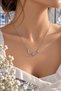 Northern Lights Triple Star Design Steel Necklace (Silver Color) - 2