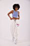 Women's White Oxford Basic Jogger Pants - 2