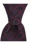 Burgundy Square Patterned Black Silk Tie – 8 cm Wide - 6