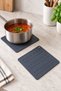 Anthracite Silicone Trivet Set of 2 16 × 16 cm – Square Pot Mat, Jar Lid Grip Pad - 4