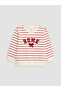 Lcw Baby Ecru Striped Baby Girl Set - 4