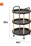 Round Side Table -3 Tier White - Versatile Space-Saving Elegant Design End Coffee Side Table Nightst - 3
